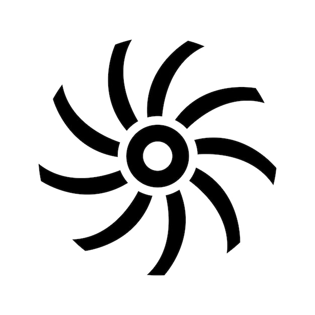 Conjunto de ilustraciones vectoriales de signos de iconos de ventiladores