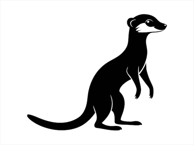 conjunto de ilustraciones vectoriales de silueta de meerkat conjunto de paquetes de iconos de meerkat