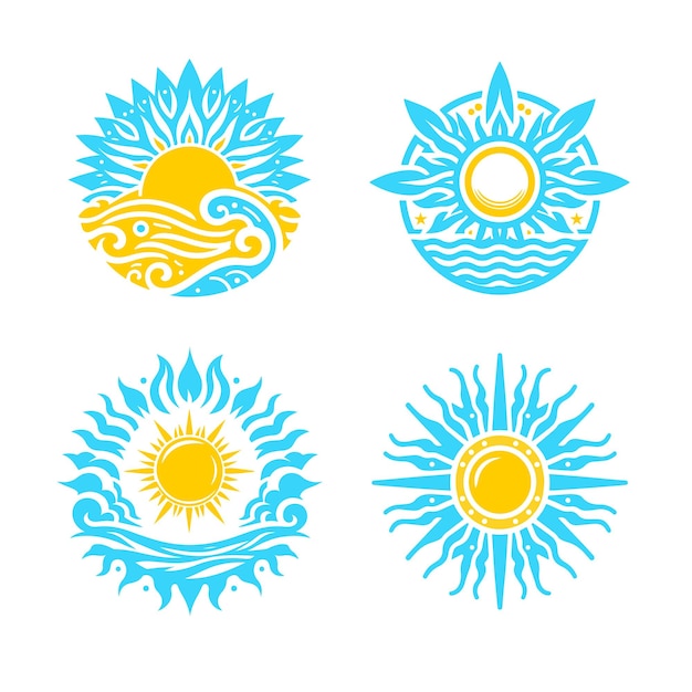 Vector conjunto de ilustraciones vectoriales solares nueva prima