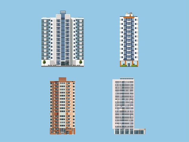un conjunto de imágenes de apartamentos con las ventanas etiquetadas apartamentos