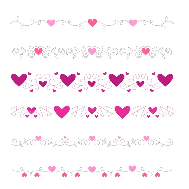 un conjunto de imágenes con corazones y corazones