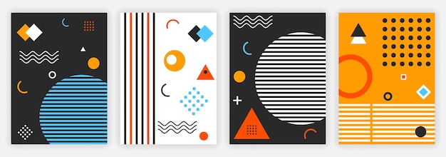 Conjunto de imágenes de diseño de portadas para álbumes de música imágenes abstractas fondos de pantalla para teléfonos inteligentes patrones