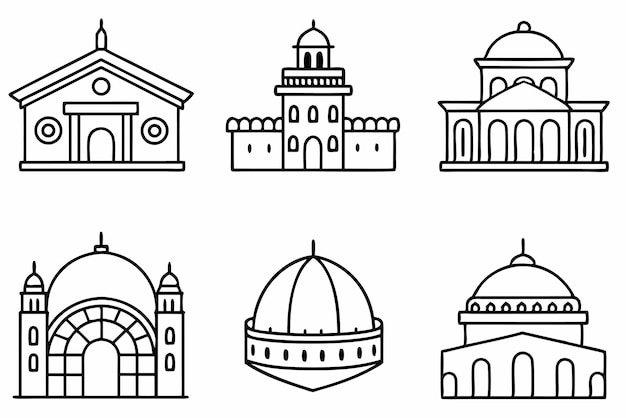 un conjunto de imágenes de edificios y una mezquita