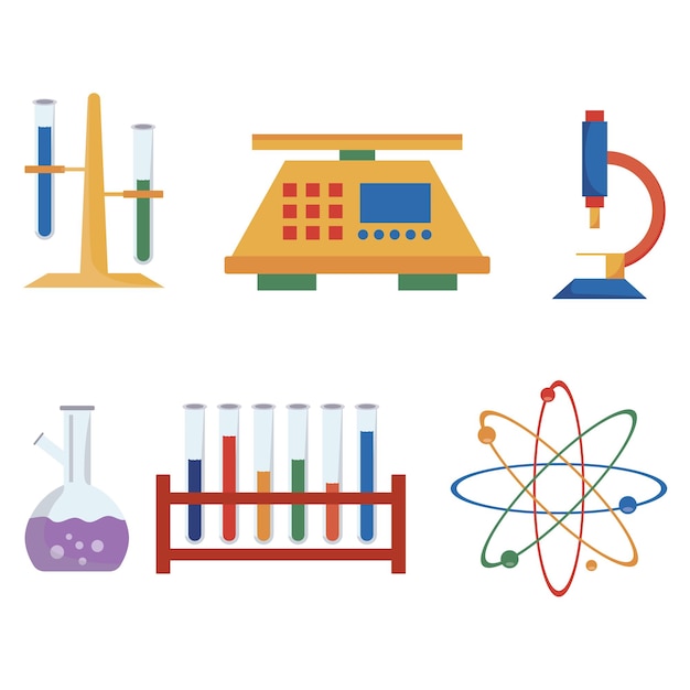 Conjunto de imágenes prediseñadas de laboratorio perfecto