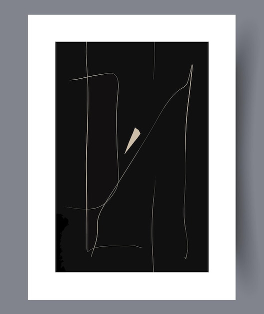 Conjunto de impresión de vector abstracto escandinavo Fondo de arte de pared abstracto minimalista para imprimir estilo de vector escandinavo