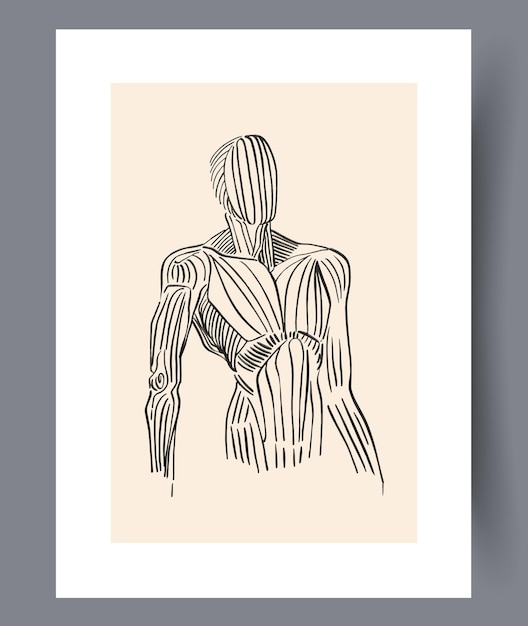 Conjunto de impresión de vector abstracto escandinavo