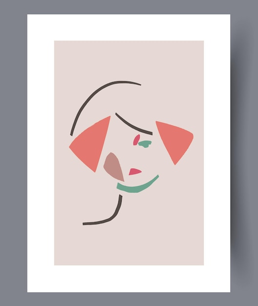 Conjunto de impresiones vectoriales abstractas escandinavas