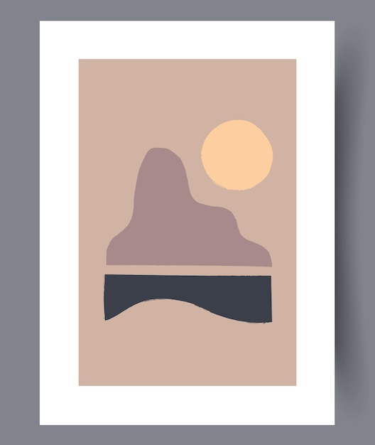 Conjunto de impresiones vectoriales abstractas escandinavas