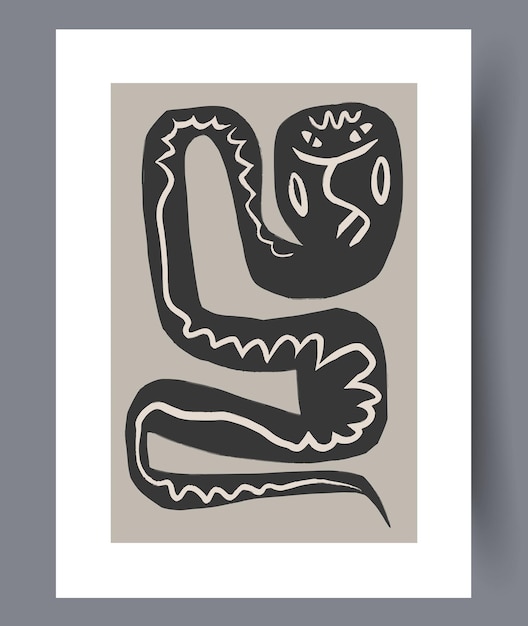 Conjunto de impresiones vectoriales abstractas escandinavas