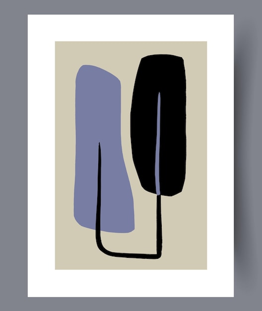 Conjunto de impresiones vectoriales abstractas escandinavas