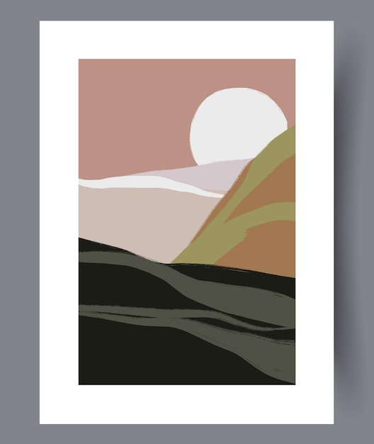 Conjunto de impresiones vectoriales abstractas escandinavas