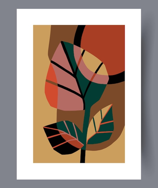 Conjunto de impresiones vectoriales abstractas escandinavas