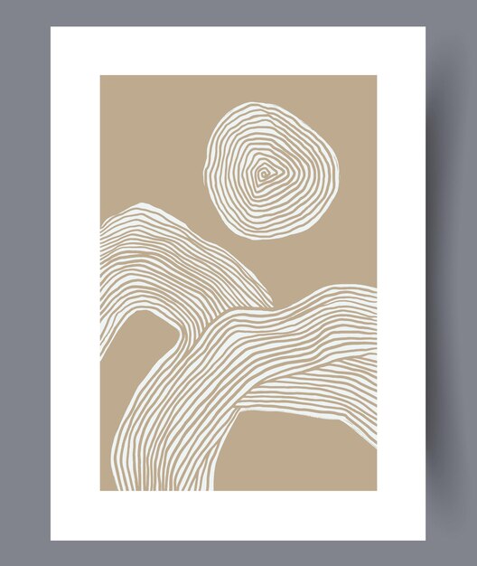 Conjunto de impresiones vectoriales abstractas escandinavas