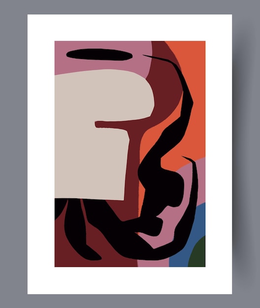 Conjunto de impresiones vectoriales abstractas escandinavas