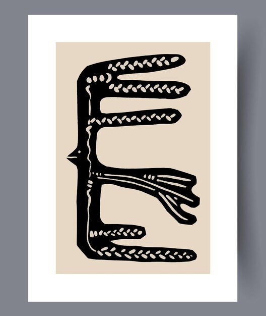 Conjunto de impresiones vectoriales abstractas escandinavas