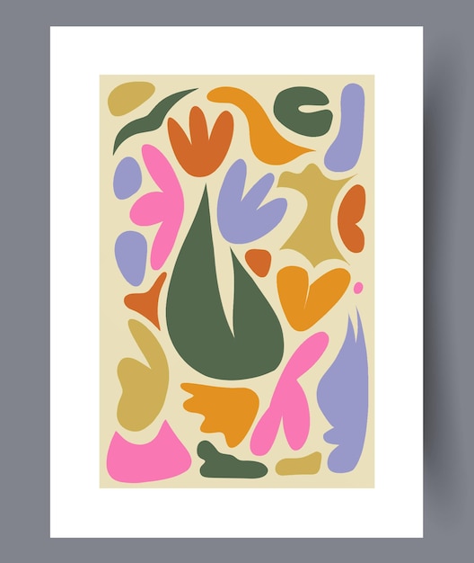 Conjunto de impresiones vectoriales abstractas escandinavas