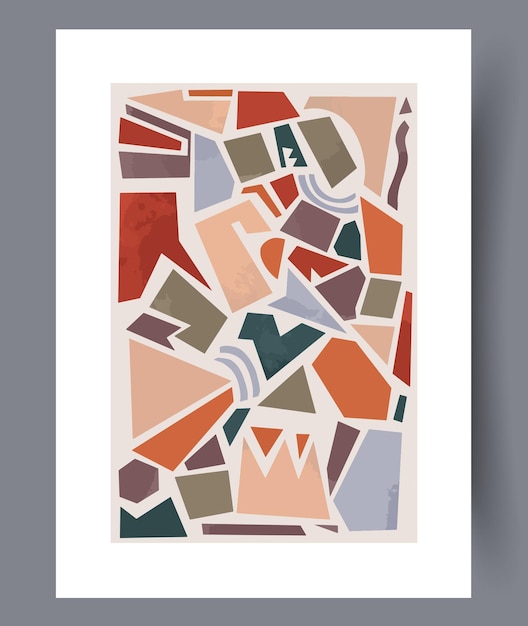 Conjunto de impresiones vectoriales abstractas escandinavas