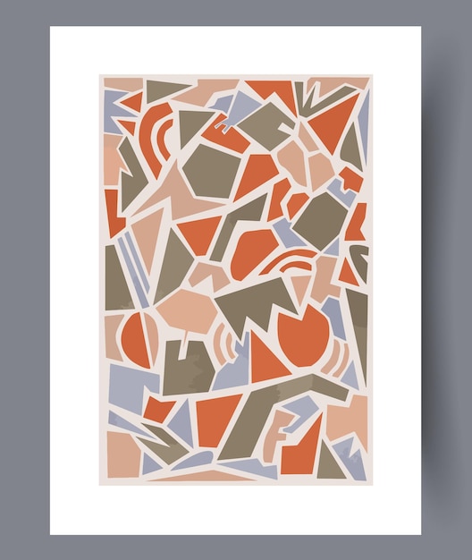 Conjunto de impresiones vectoriales abstractas escandinavas
