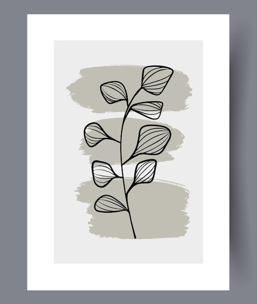 Conjunto de impresiones vectoriales abstractas escandinavas