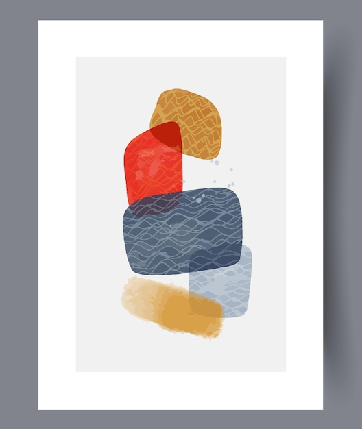 Conjunto de impresiones vectoriales abstractas escandinavas