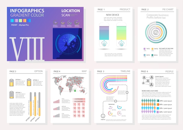 Conjunto de infografía