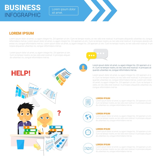 Conjunto de infografías de negocios