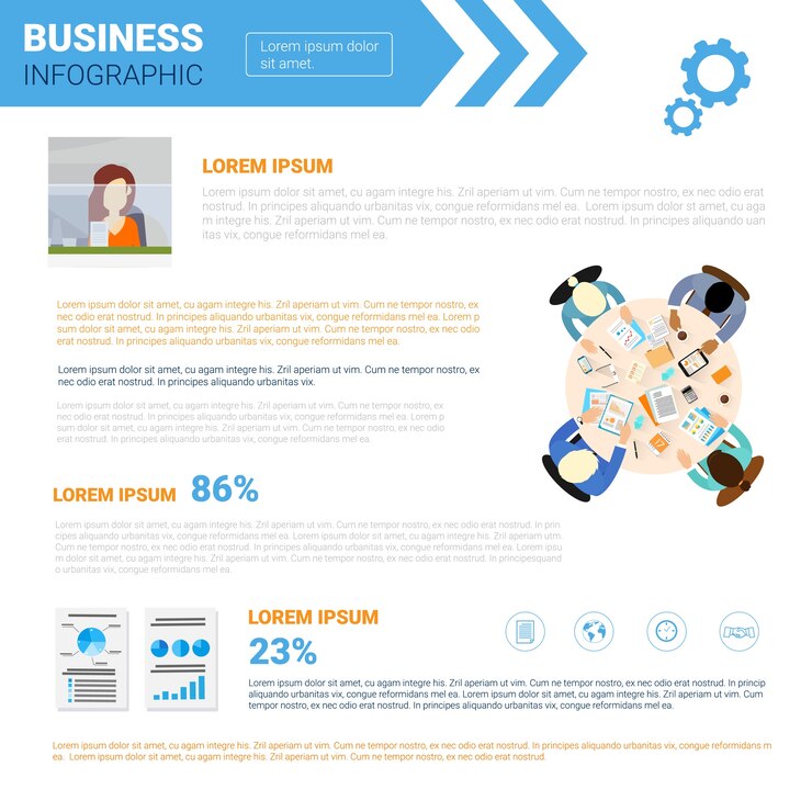 Vector conjunto de infografías de negocios