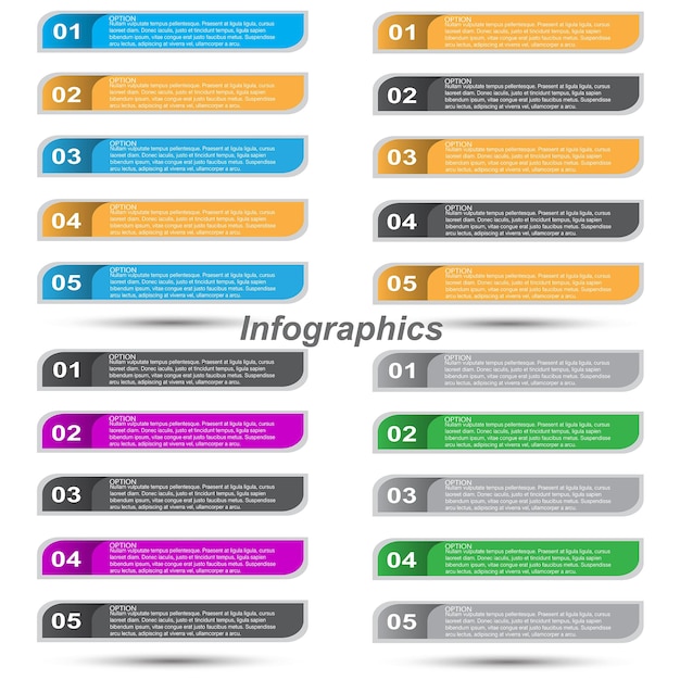 Un conjunto de infografías con el texto en el medio.