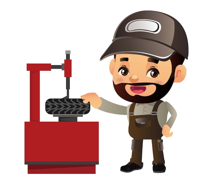 Vector conjunto de ingeniero con diferentes poses.