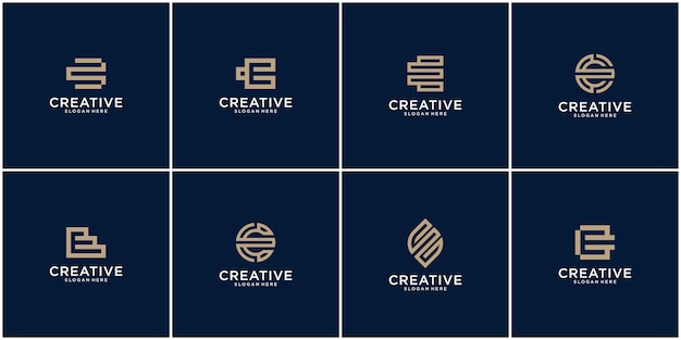 Conjunto inicial de inspiración para el diseño del logotipo E