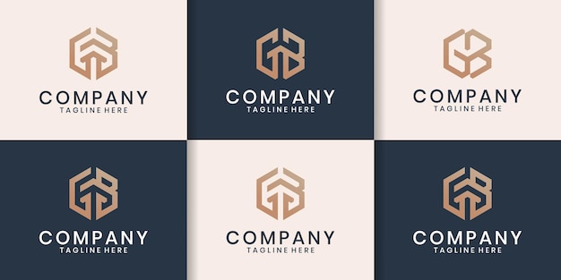 Conjunto inicial de inspiración para el diseño del logotipo de GB