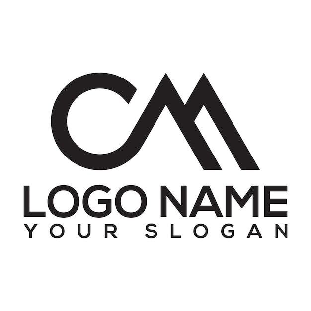 Conjunto inicial de letras del logotipo Diseño de plantilla de letra mínima del logotipo