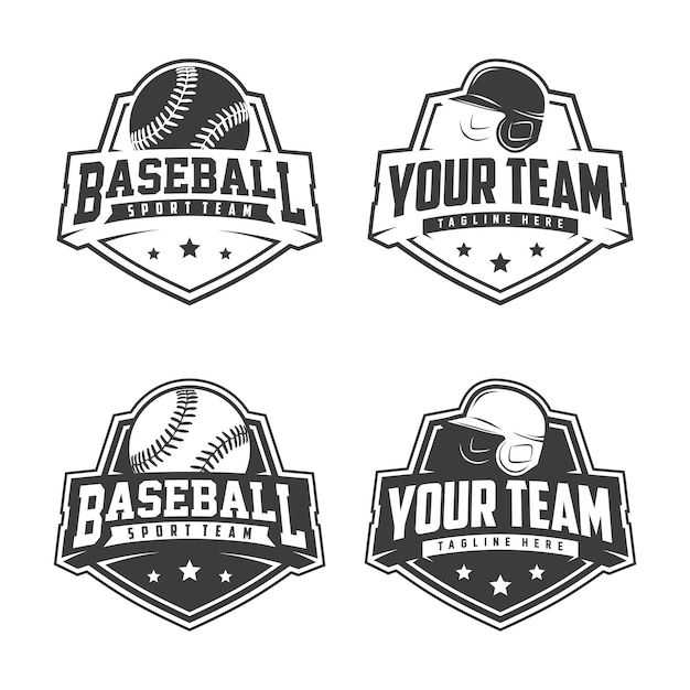 Conjunto de insignias del equipo de béisbol Conjunto de insignias del logotipo de béisbol Colección de plantillas de diseño de béisbol