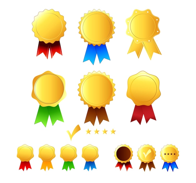 El conjunto de insignias es un vector totalmente editable