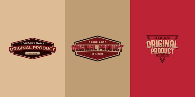 Conjunto de insignias y etiquetas vintage retro plantilla de diseño vectorial