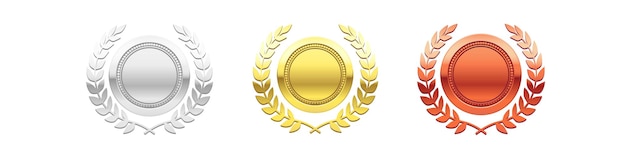 Conjunto de insignias de premio Laurel foliate