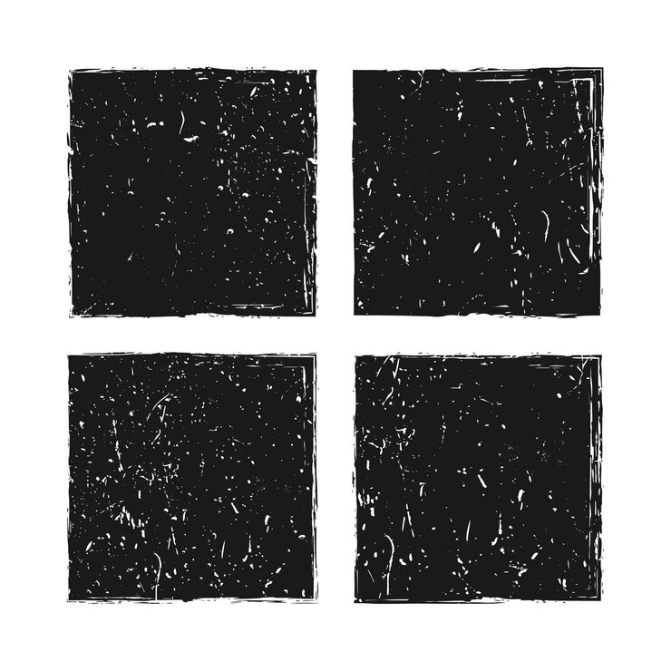 Conjunto de insignias de sellos postales Grunge Insignias abstractas con textura angustiada Sello de goma en blanco rayado insignias de compras