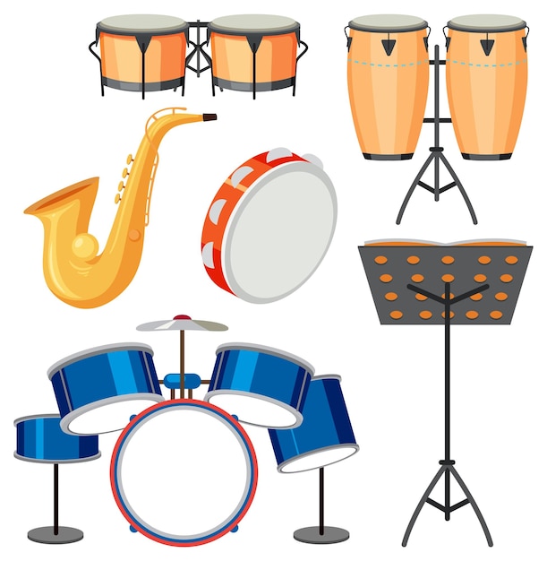 Vector conjunto de instrumentos musicales