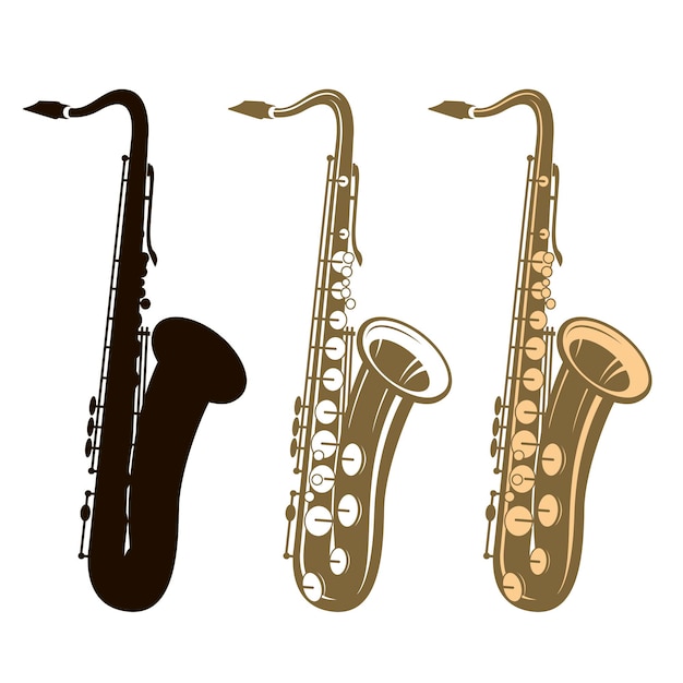 conjunto de instrumentos de saxofón