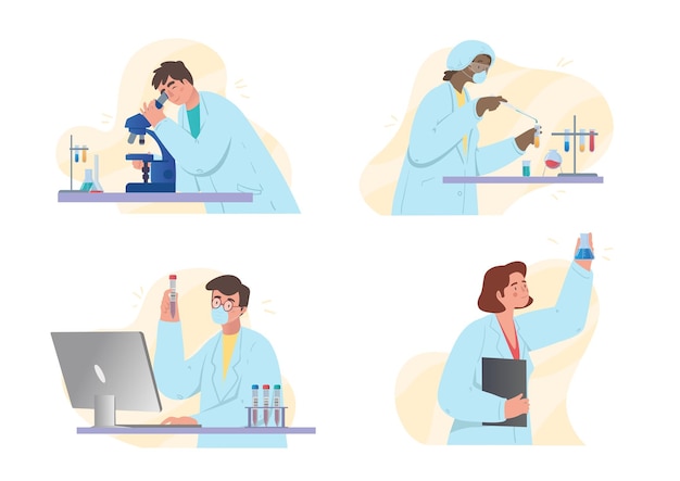 Conjunto de investigación de laboratorio químico