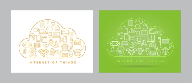 Conjunto de IOT Internet of Things Smart Home Diseño de calidad vectorial con iconos