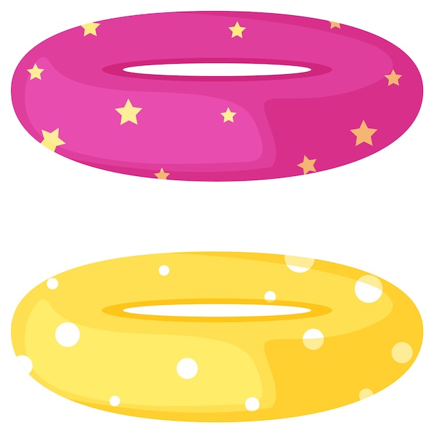 Conjunto de juguete inflable para elemento de piscina.