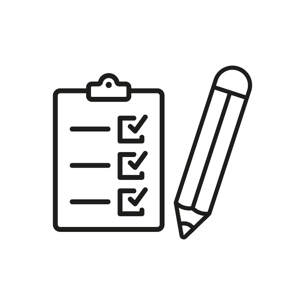 Conjunto de lápices de clipboard conjunto de papelería icono vectorial diseño básico