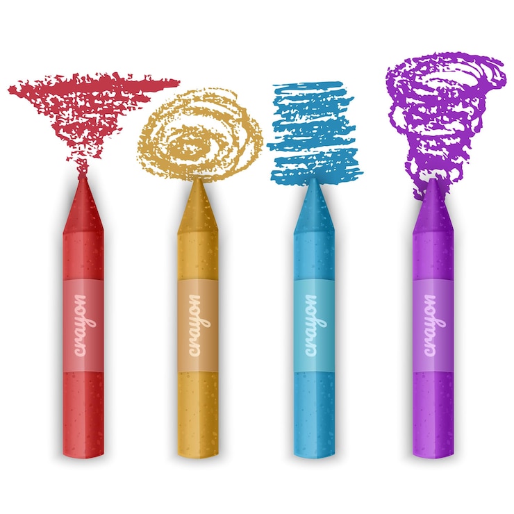 Vector conjunto de lápices de colores de colores. colección de lápices de cera. aislado .