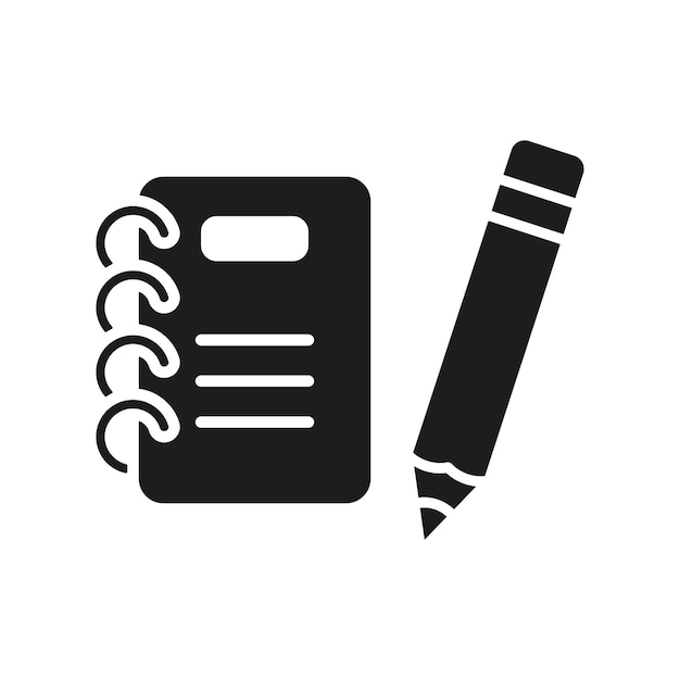 Conjunto de lápices de encuadernación icono vectorial de diseño básico de papelería