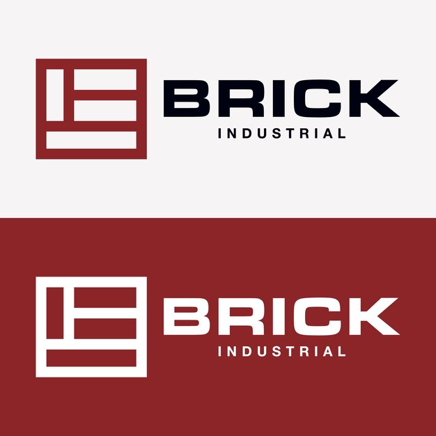 Conjunto Letra B Monograma Apilado Ladrillo Piedra Marca Identidad Negocio Material Renovación Logotipo Plantilla