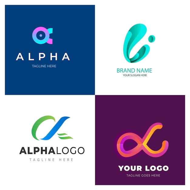 Conjunto de letras abstractas Un diseño de logotipo Inspiración