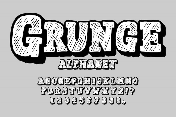 Vector conjunto de letras del alfabeto dibujado a mano