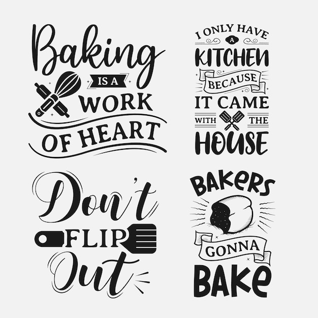 Conjunto de letras de cocina divertidas cita de cocina divertida para camiseta de cartel de letrero y mucho más