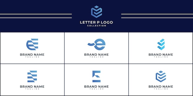 Conjunto de letras corporativas y vector de diseño de logotipo